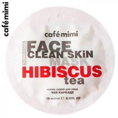 Cafe Mimi Superfood, Face Mask Clean Skin Hibiscus Tea (Maseczka-scrub do twarzy `Hibiskus i jaśmin`)