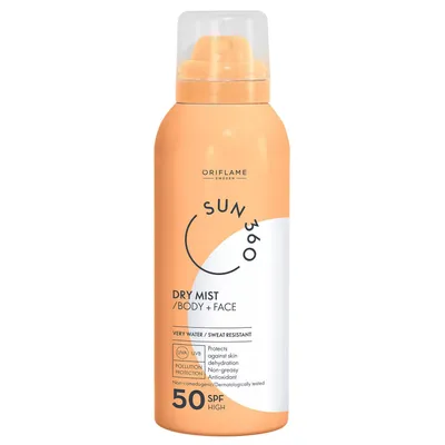 Oriflame Sun 360, Dry Mist Body + Face SPF 50 (Mgiełka do opalania)