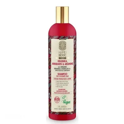Natura Siberica Super Siberica Professional, Krasnika Amaranth & Arginine Colour Protection & Shine Shampoo (Szampon do włosów farbowanych chroniący kolor)