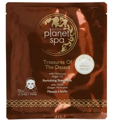 Avon Planet Spa, Treasures of the Desert, Revitalising Sheet Mask (Odżywcza maska do twarzy w płacie)