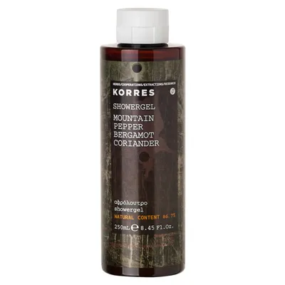 Korres Mountain Pepper Bergamot Coriander Shower Gel (Kremowy żel pod prysznic o zapachu pieprzu górekiego, bergamotki i kolendry)