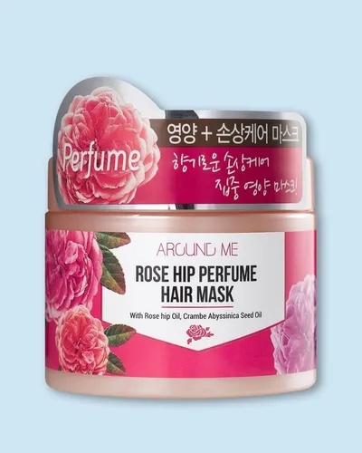Welcos Around Me, Rose Hip Perfume Hair Mask (Nabłyszczająca maska do włosów zniszczonych)
