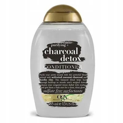 Organix Purifying + Charcoal Detox, Conditioner (Odżywcza odżywka do włosów z węglem kokosowym i glinką kaolinową)