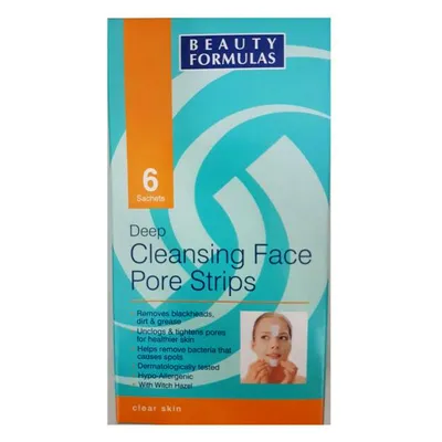 Beauty Formulas Deep Cleansing Face Pore Strips (Głęboko oczyszczające paski na twarz)