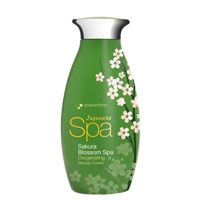 Amaranthine Japanese Spa, Oxygenating Shower Cream (Krem pod prysznic z japońskimi kwiatami wiśni - sakura)