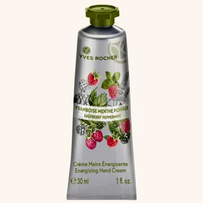Yves Rocher Les Plasiris Nature, Creme Mains Energisante Framboise Menthe Poivree [Energizing Hand Cream with Raspberry and Peppermint] (Energizujący krem do rąk `Malina i mięta pieprzowa`)