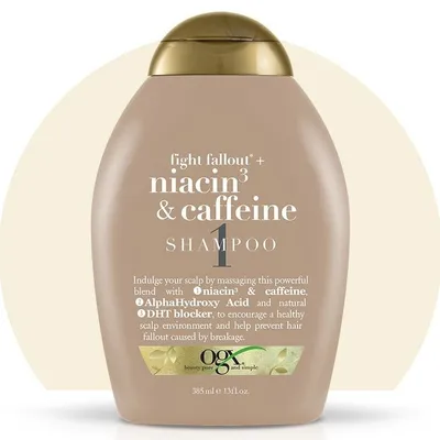 Organix Fight Fallout + Niacin 3 & Caffeine, Shampoo (Szampon  stymulujący mieszki włosowe)