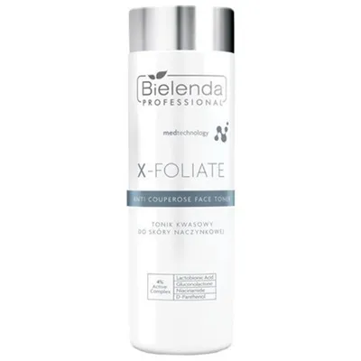 Bielenda Professional X-Foliate, Anti-Couperose Face Tonic (Tonik z kwasami do skóry naczynkowej)