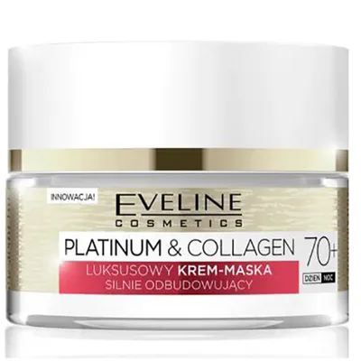 Eveline Cosmetics Platinum & Collagen 70+, Redukcja przebarwień i zmarszczek, Krem-maska silnie odbudowujący na dzień i noc