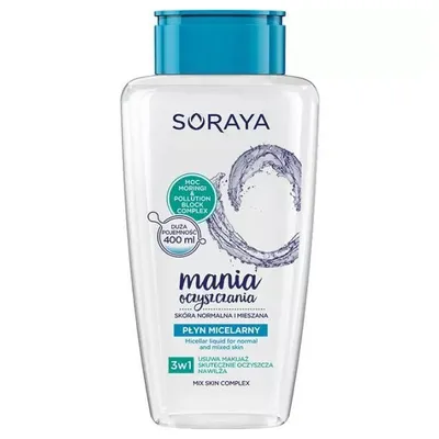 Soraya Mania Oczyszczania, Płyn micelarny 3w1 do skóry normalnej i mieszanej
