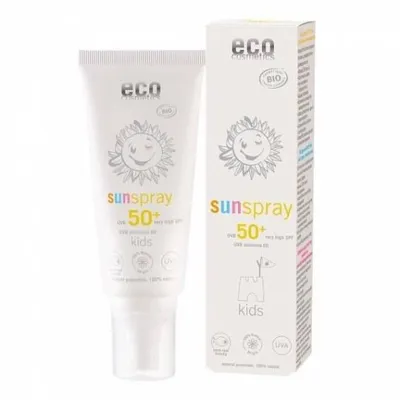 Eco Cosmetics Kids, Sunspray SPF 50+ (Spray na słońce SPF 50+ dla dzieci z granatem i olejem z pestek maliny)