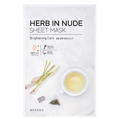 Missha Herb in Nude, Sheet Mask Brightening Care (Maseczka rozświetlająca)