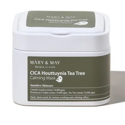 Mary & May Cica Houttuynia Tea Tree Calming Mask (Kojące maski w płachcie)