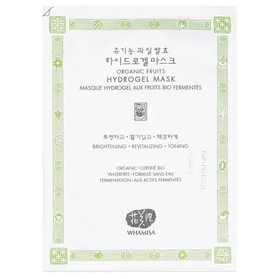 Whamisa Organic Fruits & Tomato, Fermented Hydrogel Sheet Mask (Hydrożelowa maska w płacie)