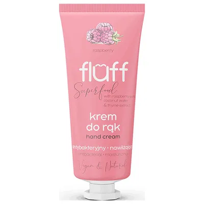 Fluff Superfood, Antibacterial Moisturizing Hand Cream Raspberry (Krem do rąk `Maliny`)