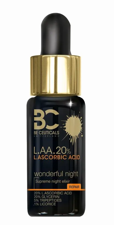 Be Ceuticals Wonderful Night, Supreme Night Elixir L.AA. 20% L-Ascorbic Acid (Wspaniała noc, Kwas askorbinowy 20 %)