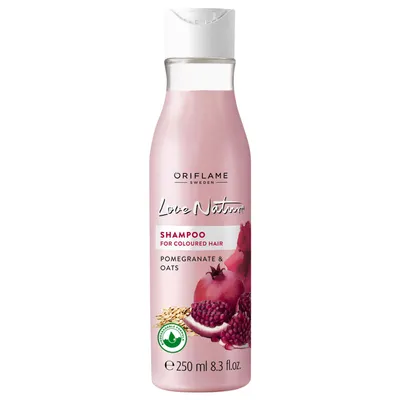 Oriflame Love Nature Shampoo with Pomegranate & Oats  for Coloured Hair (Szampon z granatem i owsem do włosów farbowanych)