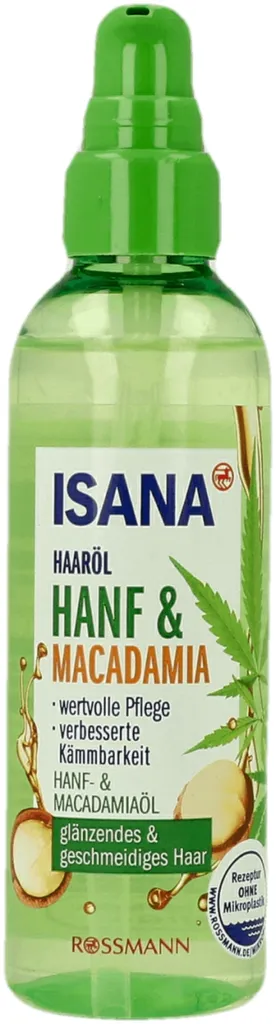 Isana Haaröl Hanf & Macadamia (Olejek do włosów `Konopie i makadamia`)