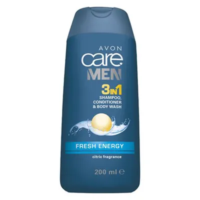 Avon Care Men, Fresh Energy 3 in 1 Shampoo, Conditioner & Body Wash (Żel do mycia ciała i włosów z odżywką)