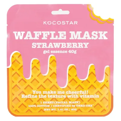 Kocostar Strawberry Waffle Mask (Wzmacniająca maska `Truskawka`)