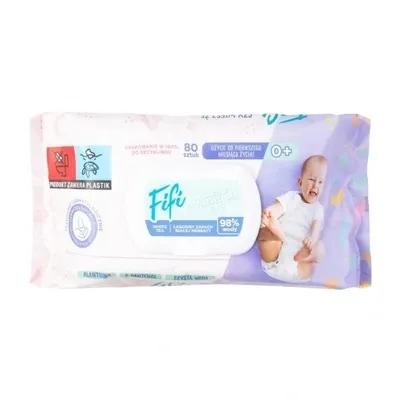 Opharm Fifi Wipes (Chusteczki nawilżane dla dzieci i niemowląt nasączone w 98% wodą)