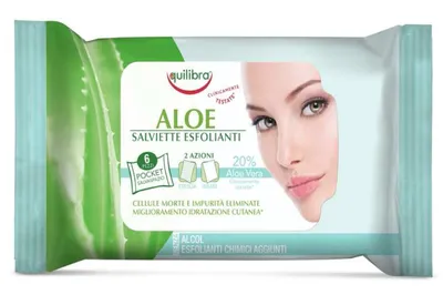 Equilibra Aloe Salvette Esfolianti (Aloesowe chusteczki złuszczające do twarzy)