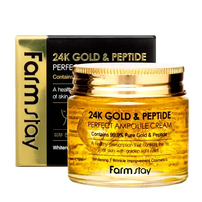 FarmStay 24K Gold & Peptide Perfect Ampoule Cream (Ampułka all-in one z ekstraktem z granata)