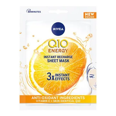 Nivea Q10 Energy, Instant Recharge Sheet Mask (Przeciwzmarszczkowa maska w płachcie)
