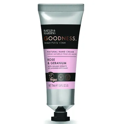 Baylis & Harding Goodness Rose & Geranium Natural Hand Cream (Naturalny krem do rąk `Róża i geranium`)