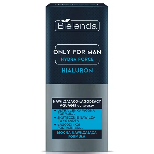Bielenda Only For Man, Hydra Force, Nawilżająco - łagodzący aquagel do twarzy