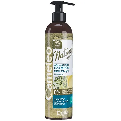 Delia Cameleo, Natural On Your Hair,  Aqua Action, Szampon nawilżający do włosów z olejem Chia