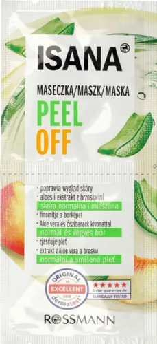Isana Maseczka peel- off  głęboko oczyszczająca pory `Aloes i ekstrakt z brzoskwini` - 1