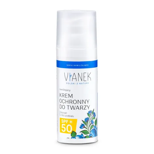 Vianek Seria Niebieska, Nawilżający krem ochronny do twarzy SPF 50