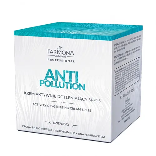 Farmona System Professional Anti Pollution, Actively Oxygenating Cream  SPF 15 (Krem aktywnie dotleniający SPF 15)