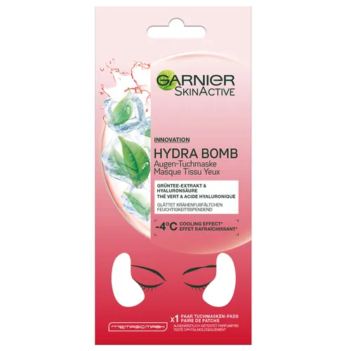 Garnier SkinActive, Hydra Bomb Augen-Tuchmaske Gruentee Extrakt Hyaluronsaeure [Skin Active, Ultra Lift, Eye Tissue Mask] (Maska w płachcie pod oczy z ekstraktem z zielonej herbaty i z kwasem hialuronowym) - 2