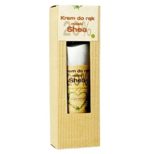 Scandia Cosmetics Masło Shea 20%, Krem do rąk z masłem shea o zapachu trawy cytrynowej
