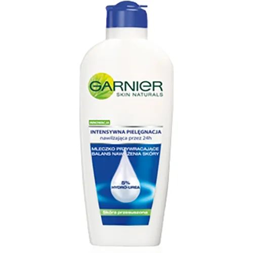 Garnier Intensywna Pielęgnacja Nawilżająca przez 24h, Mleczko przywracające balans nawilżenia skóry 5a % Hydro - Urea