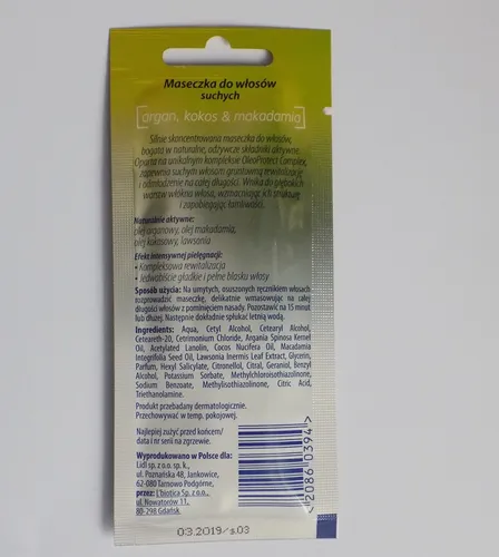 Cien Professional, Maseczka rewitalizująca do włosów suchych `Argan, kokos & makadamia` - 3
