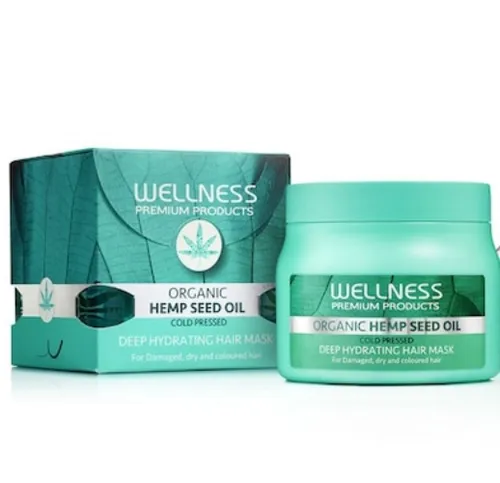 Wellness Premium Products Organic Hemp Seed Oil Deeply Hydrating Hair Mask (Maska z oleju z nasion konopi)