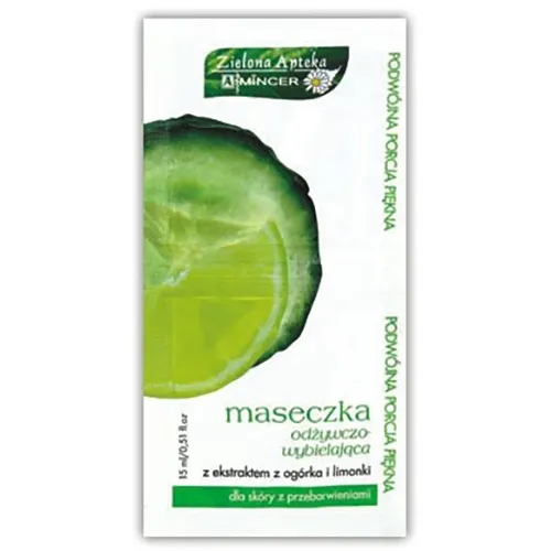 Mincer Pharma Zielona Apteka, Maseczka odżywczo - wybielająca z ekstraktem z ogórka i limonki