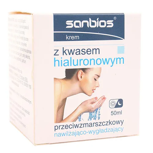Sanbios Krem z kwasem hialuronowym przeciwzmarszczkowy nawilżająco - wygładzający