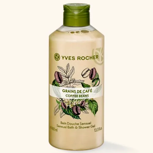 Yves Rocher Les Plaisirs Nature, Bain Douche Sensuel Grains de Cafe (Kremowy żel pod prysznic `Ziarna kawy`) - 2