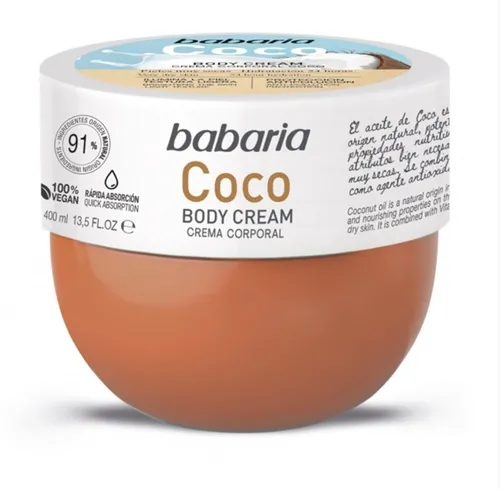 Babaria Natural Cosmetics Body Cream Coco (Krem do ciała z olejkiem kokosowym i witaminą E)