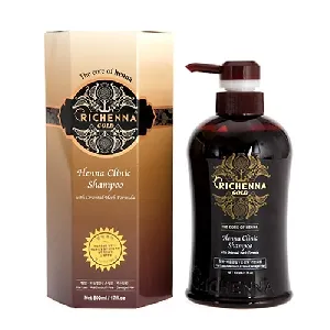 Sewha Richenna Gold, Henna Clinic Shampoo (Szampon przeciw wypadaniu włosów, przeciwłupieżowy, regenerujący)