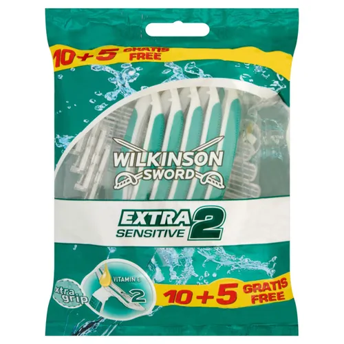 Wilkinson Extra 2 Sensitive, Jednorazowa maszynka do golenia dla mężczyzn - 1