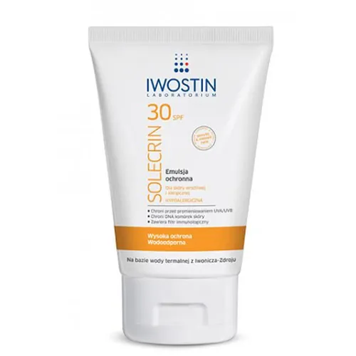 Iwostin Solecrin, Wodoodporna emulsja ochronna SPF 30 - wysoka ochrona