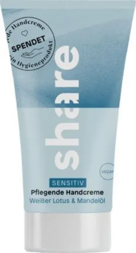 Share Handcreme Sensitiv Weißer Lotus & Mandelöl (Krem do wrażliwej skóry dłoni `Biały lotos i olej migdałowy`)