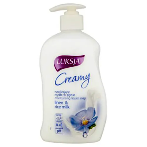 Luksja Creamy, Mydło w płynie `Len i mleczko ryżowe` - 3