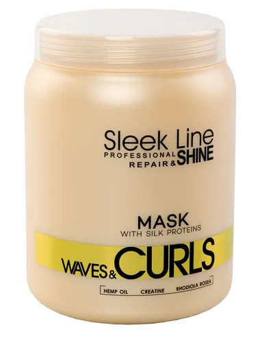 Stapiz Sleek Line, Waves & Curls, Mask with Silk Proteins (Maska do włosów kręconych i falowanych z jedwabiem)