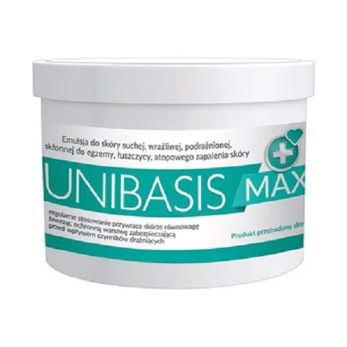 Starpharma Unibasis Max, Emulsja do pielegnacji skóry suchej, wrażliwej, podrażnionej, skłonnej do egzemy, łuszczycy, AZS